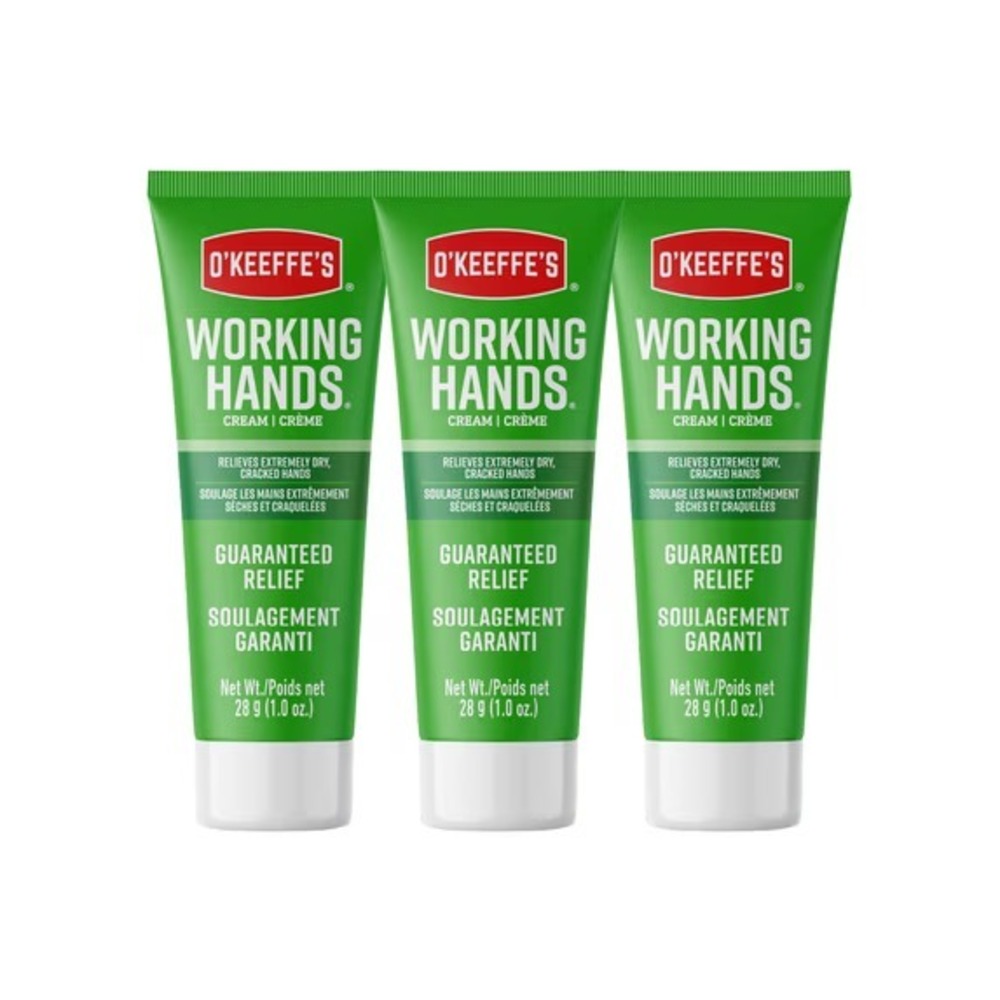 Lot of 3 O'Keeffe's Working Hands Cream for Extreme Dryness - 1 oz Tube NEW!